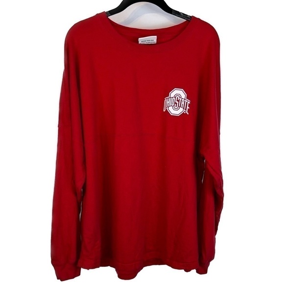Ohio State Block O Long Sleeve Shirt PullOver Crewneck Long Sleeve Spirt Jersey - Picture 1 of 9